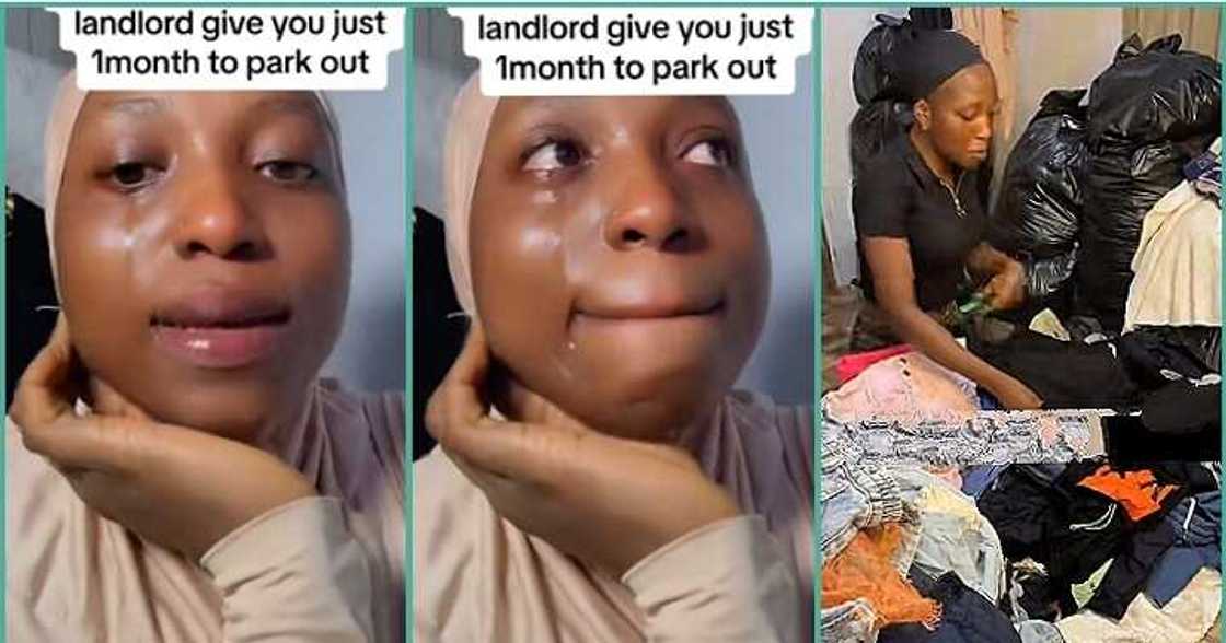 Okrika seller cries uncontrollably as landlord gives her quit notice Okrika seller cries uncontrollably as landlord gives her quit notice