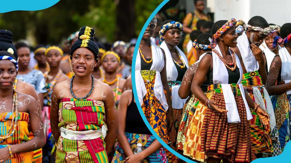 Achimota School students during culture week show Achimota School students during culture week show