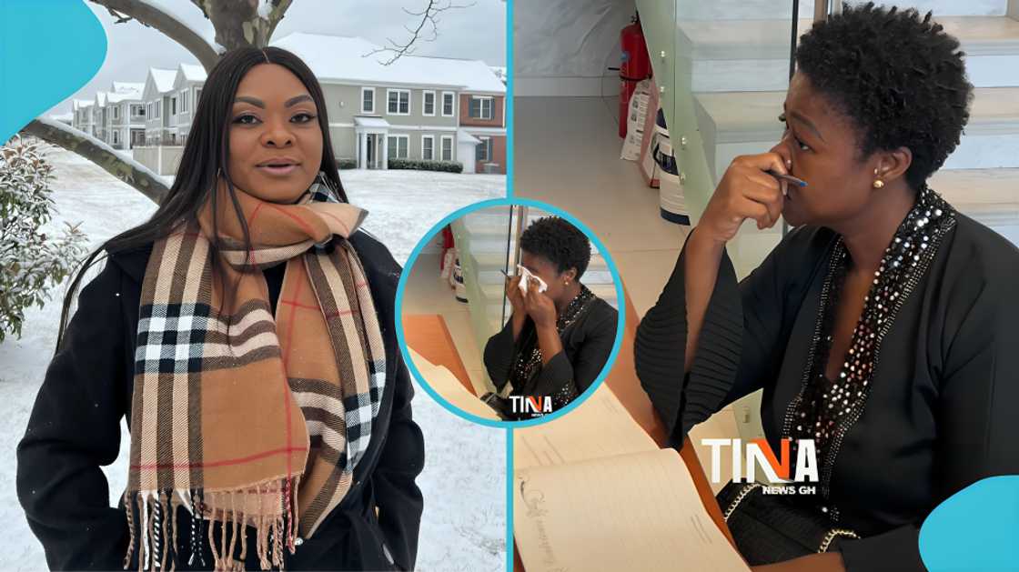 Portia Asare, Beverly Afaglo, Kumawood actress, tribute to Beverly, funeral home, Ghanaian cinema, celebrity condolences, emotional moments, cancer Portia Asare, Beverly Afaglo, Kumawood actress, tribute to Beverly, funeral home, Ghanaian cinema, celebrity condolences, emotional moments, cancer