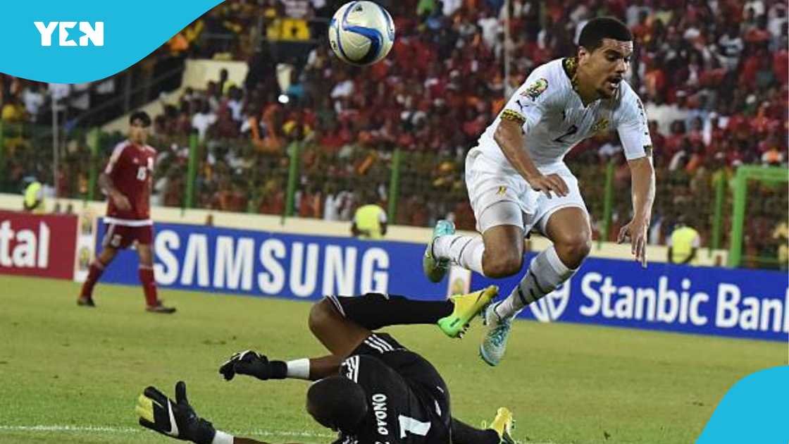 Kwesi Appiah in action for Ghana at AFCON 2015. Kwesi Appiah in action for Ghana at AFCON 2015.
