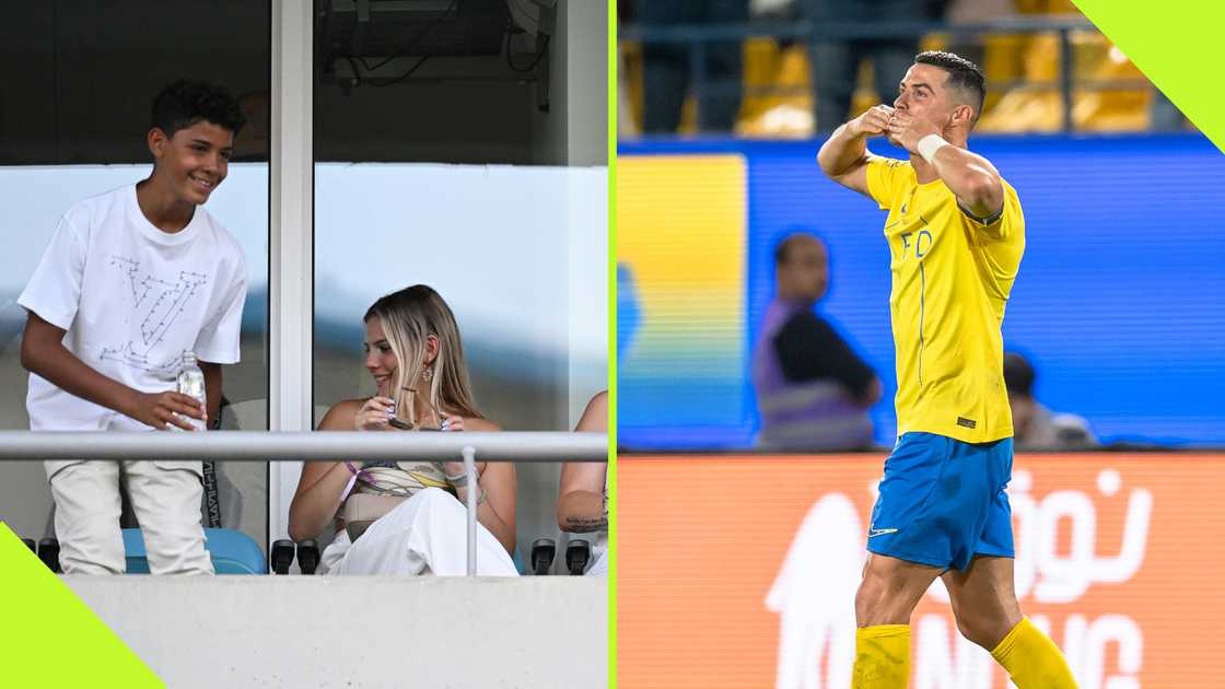 Cristiano Ronaldo dedicated his strike against Al Ettifaq to Cristiano Jr, who was in the stands. Cristiano Ronaldo dedicated his strike against Al Ettifaq to Cristiano Jr, who was in the stands.