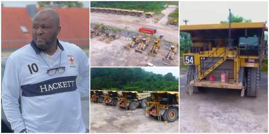 Ibrahim Mahama shows off trucks