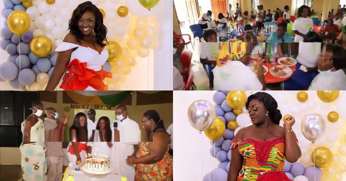 Emelia Brobbey celebrates 39th birthday with widows in her hometown (video) Emelia Brobbey celebrates 39th birthday with widows in her hometown (video)