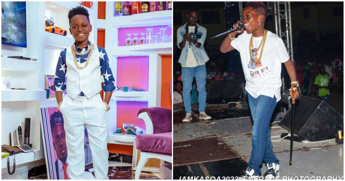 Ghanaian musician Fotocopy in white outfits