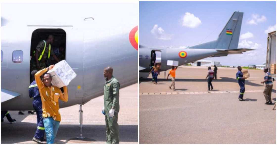 Photos as first consignment of immunisation vaccines for babies arrive in Ghana.