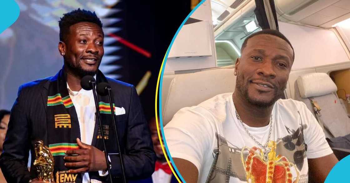 Asamoah Gyan cuts hair Asamoah Gyan cuts hair