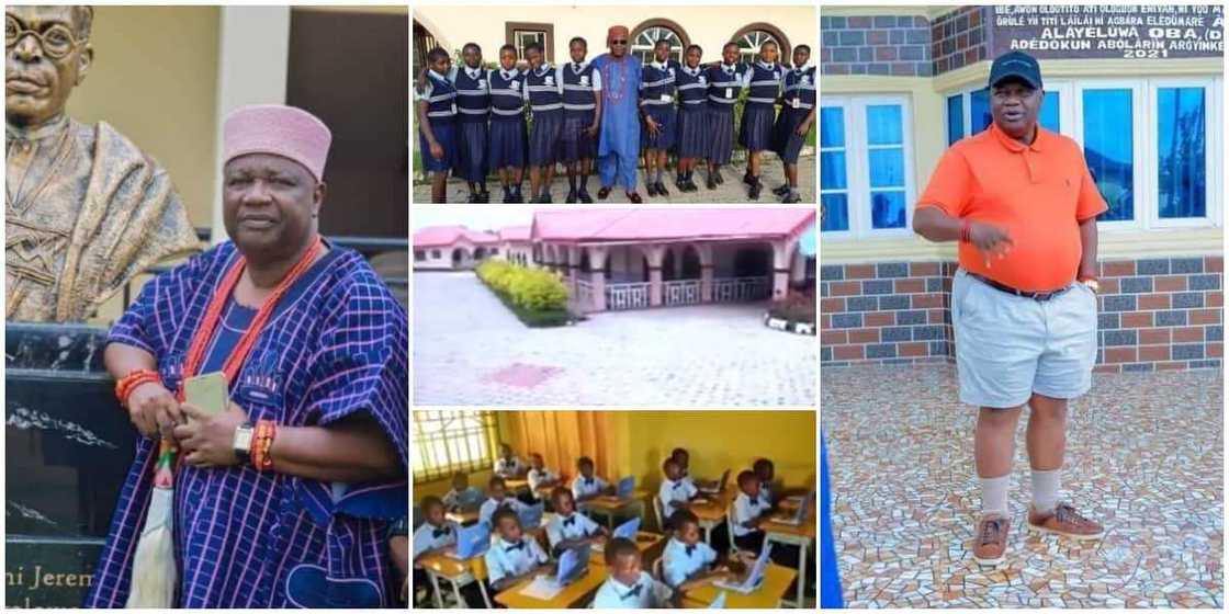 Reactions as Nigerian king builds fine school with free food, hostel, laptop and no fees for students Reactions as Nigerian king builds fine school with free food, hostel, laptop and no fees for students
