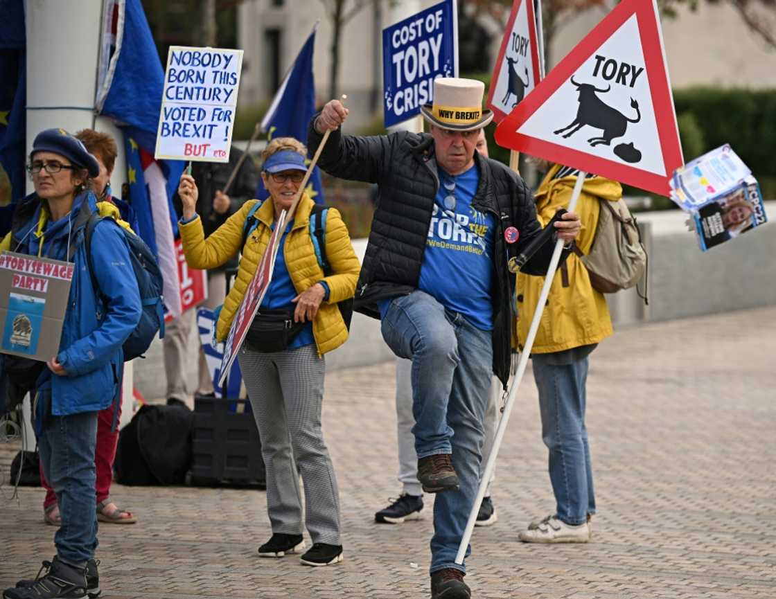 Protestor Steve Bray rallies opposition on the second day of the ruling Conservative Party conference, as party activists reel from a major tax policy U-turn Protestor Steve Bray rallies opposition on the second day of the ruling Conservative Party conference, as party activists reel from a major tax policy U-turn