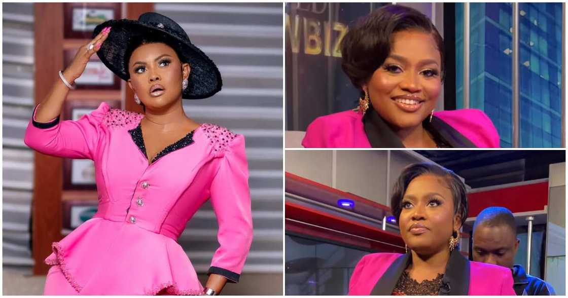 MzGee Channels Nana Ama McBrown As She Slays In Pink Suit To Host United Showbiz Entertainment Program MzGee Channels Nana Ama McBrown As She Slays In Pink Suit To Host United Showbiz Entertainment Program