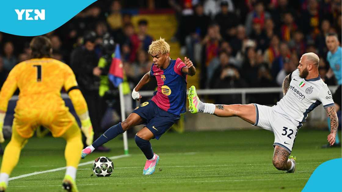 Lamine Yamal, UEFA, FC Barcelona, Champions League, Inter Milan, cryptic message, semi-final. Lamine Yamal, UEFA, FC Barcelona, Champions League, Inter Milan, cryptic message, semi-final.