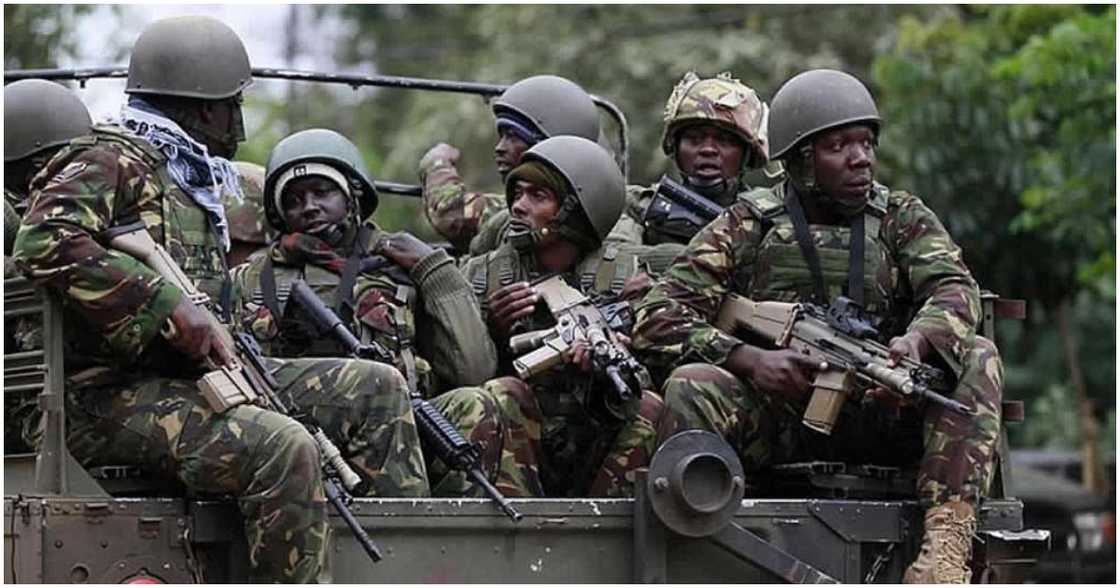 Soldiers in a truck Soldiers in a truck