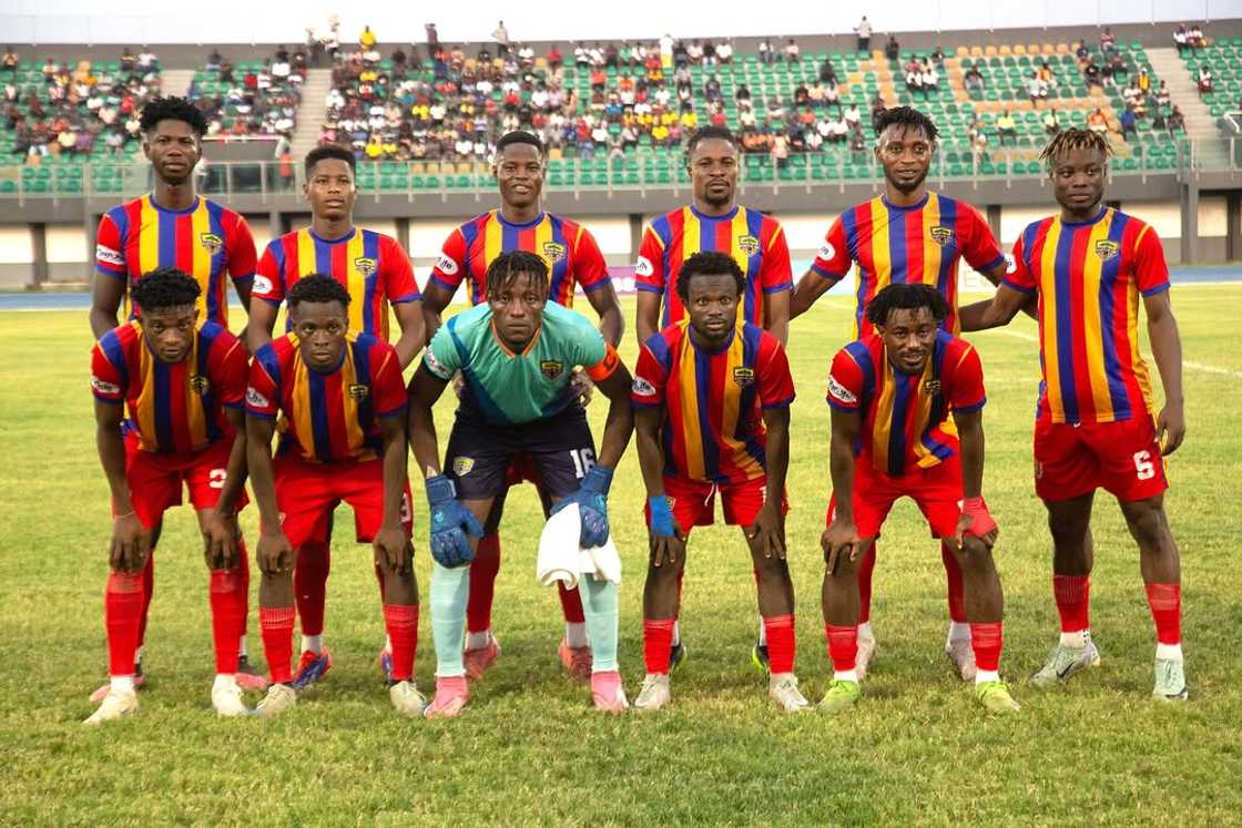 Hearts of Oak starting lineup, including goalkeeper Benjamin Asare in a recent 2024/25 Ghana Premier League at the University of Ghana Stadium in Accra Hearts of Oak starting lineup, including goalkeeper Benjamin Asare in a recent 2024/25 Ghana Premier League at the University of Ghana Stadium in Accra