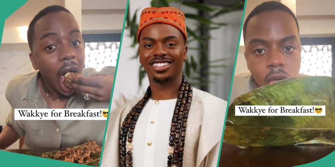 Enioluwa eats Wakkye in Ghana Enioluwa eats Wakkye in Ghana