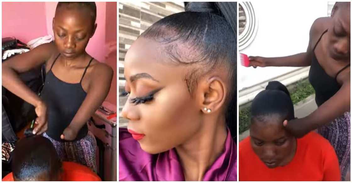 Creative disabled hairstylist receives applauds online