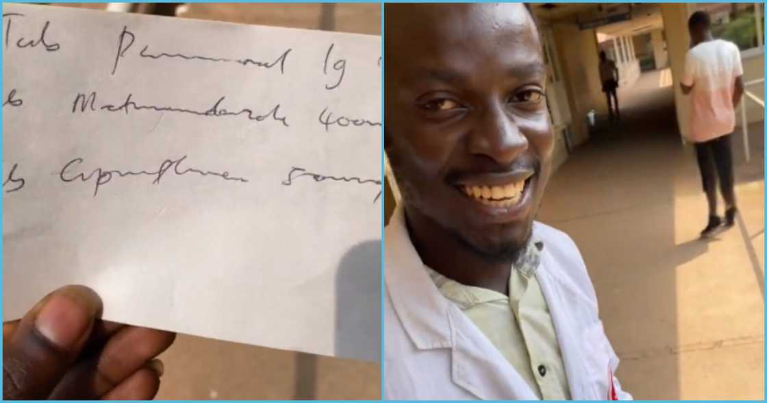 Photo of a Ghanaian doctor and a prescription Photo of a Ghanaian doctor and a prescription