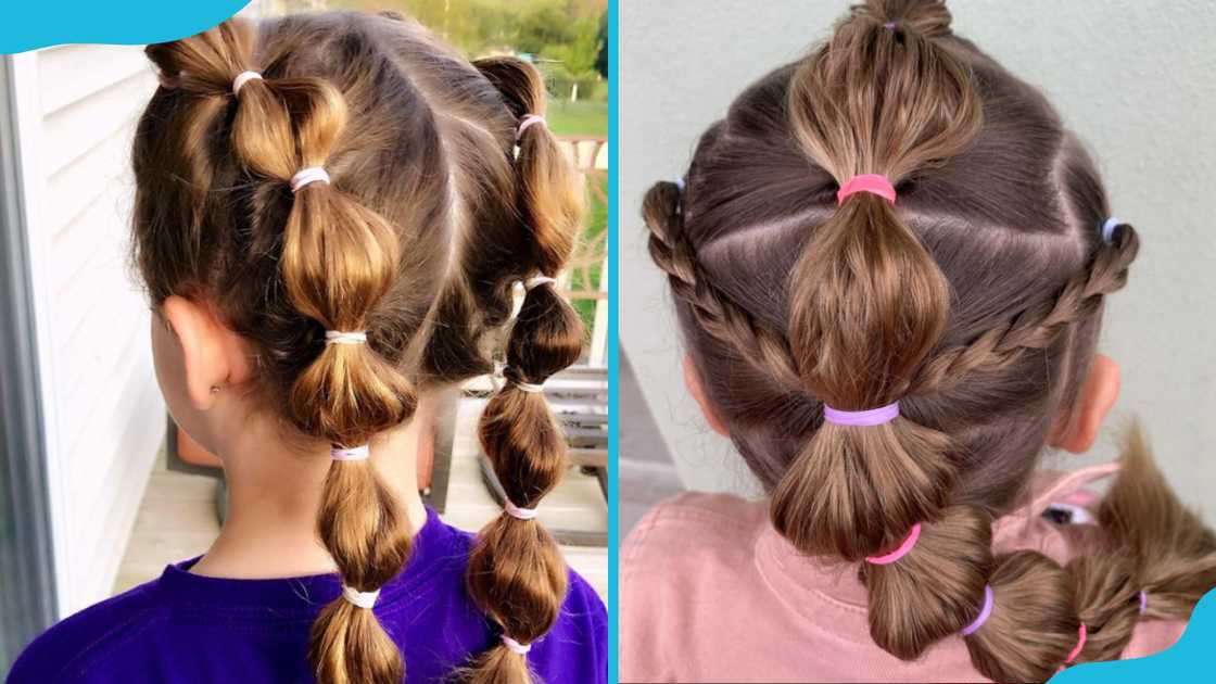 Bubble braid ponytail