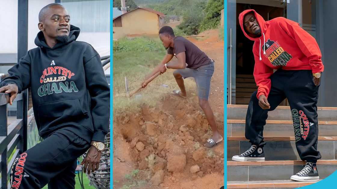 Lil Win, Lil Win digs with pickaxe, Lil Win flaunts watch, Expensive watches, Lil Win's mother, Lil Win's mother's mansion Lil Win, Lil Win digs with pickaxe, Lil Win flaunts watch, Expensive watches, Lil Win's mother, Lil Win's mother's mansion