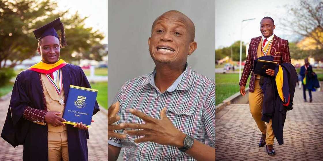 Rare photo of his Mustapha Hamid's look-alike son drops as he graduates from UCC with honours