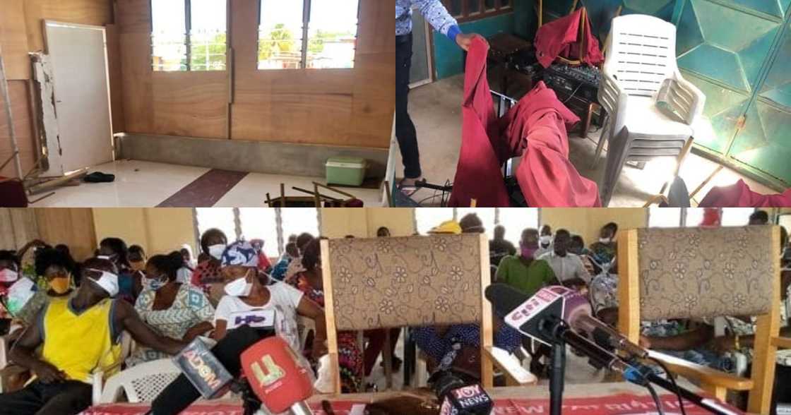 Land guards storm NPP press conference; destroy chairs, tables as journalists ran for cover Land guards storm NPP press conference; destroy chairs, tables as journalists ran for cover