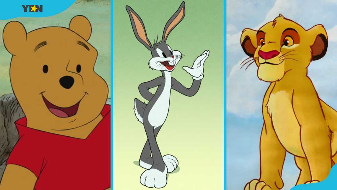 Winnie the Pooh, Bugs Bunny and Simba Winnie the Pooh, Bugs Bunny and Simba