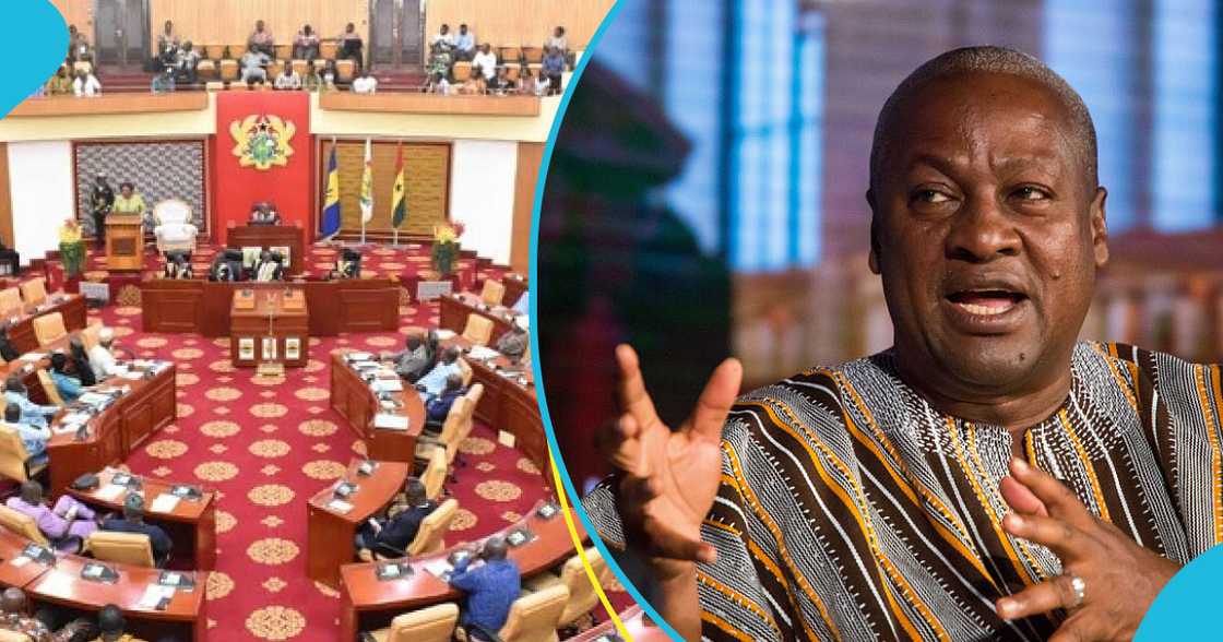 Former President of Ghana, John Dramani Mahama has coaxed members of the National Democratic Congress’ (NDC) caucus in parliament back into the chamber after they had attempted a boycott. Former President of Ghana, John Dramani Mahama has coaxed members of the National Democratic Congress’ (NDC) caucus in parliament back into the chamber after they had attempted a boycott.