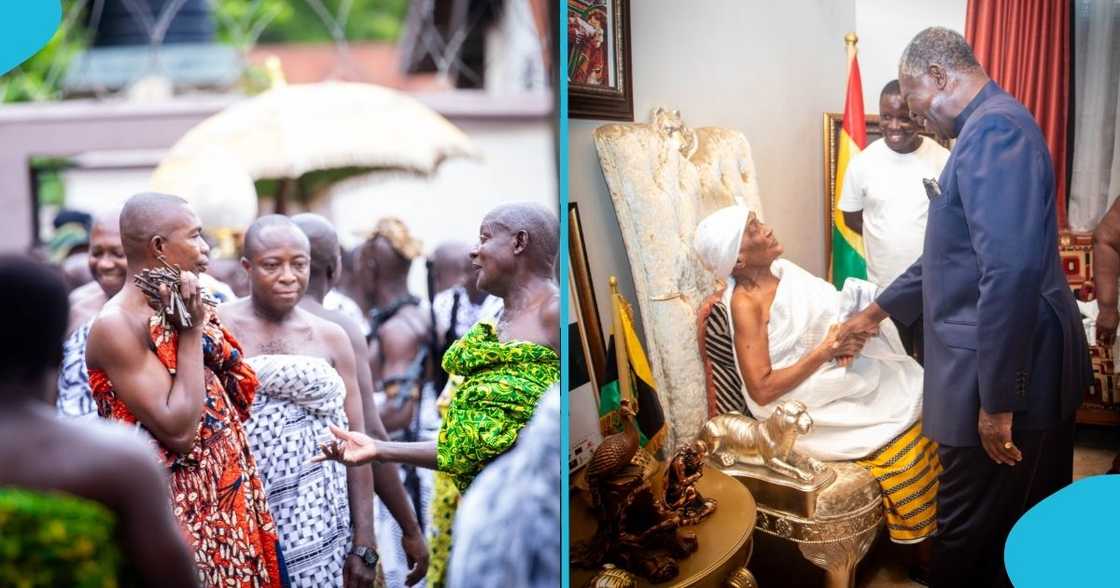 Otumfuo Osei Tutu II, the Asantehene, King of the Asante kingdom, Prempeh International Airport, Adowa dance. Otumfuo Osei Tutu II, the Asantehene, King of the Asante kingdom, Prempeh International Airport, Adowa dance.