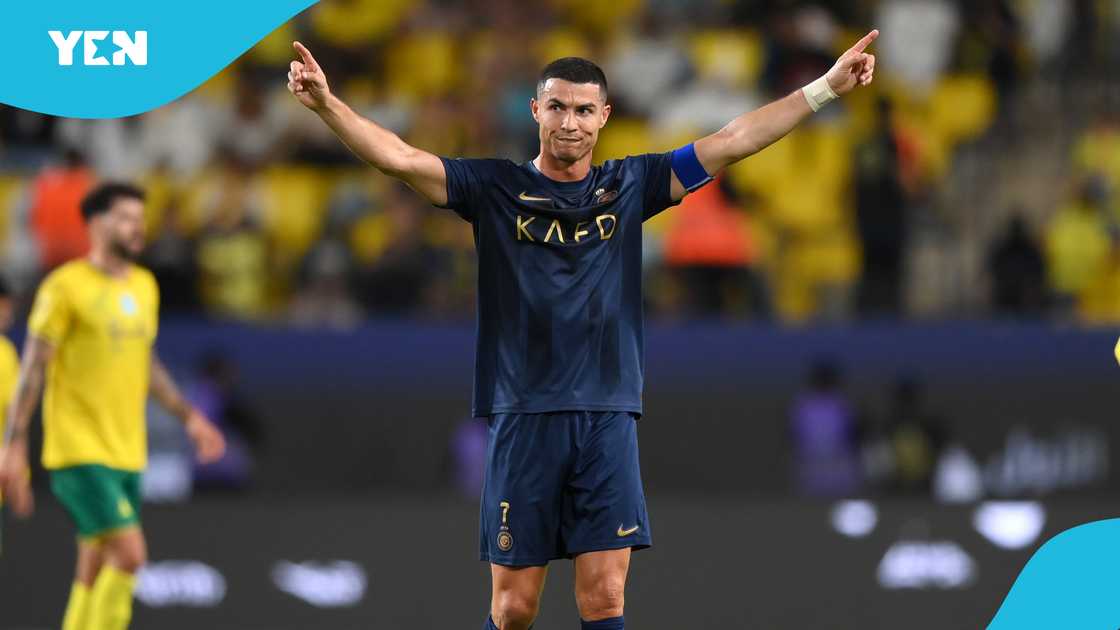 Cristiano Ronaldo's brace against Al-Khaleej in the Saudi League inspired Al-Nassr to a 3-1 win. Photo by Justin Setterfield.