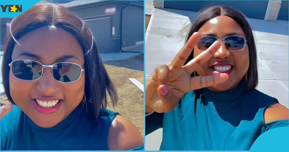 Photo of a young lady in Canada celebrating after buying a new house Photo of a young lady in Canada celebrating after buying a new house