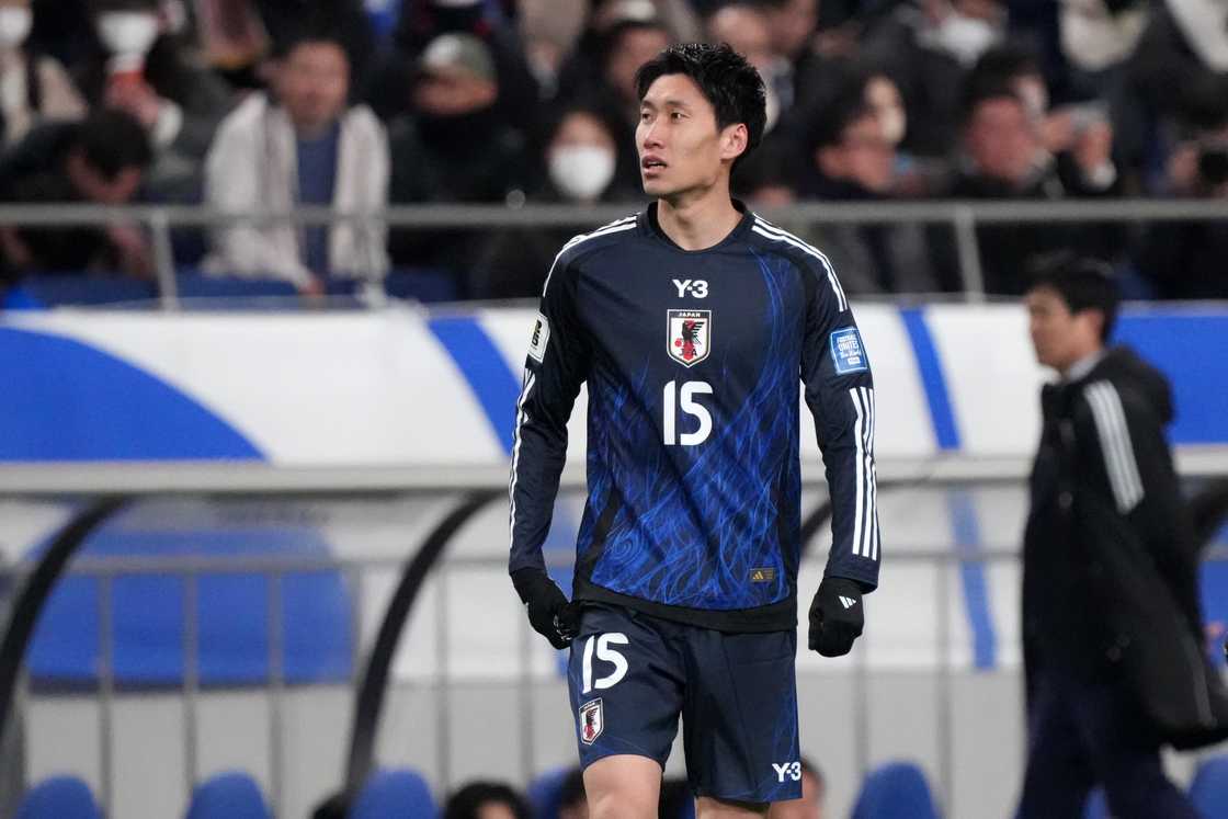 Daichi Kamada of Japan celebrates after scoring the team's first goal during the FIFA World Cup Asian qualifier Group C match between Japan and Bahrain at Saitama Stadium on March 20, 2025 in Saitama, Japan Daichi Kamada of Japan celebrates after scoring the team's first goal during the FIFA World Cup Asian qualifier Group C match between Japan and Bahrain at Saitama Stadium on March 20, 2025 in Saitama, Japan