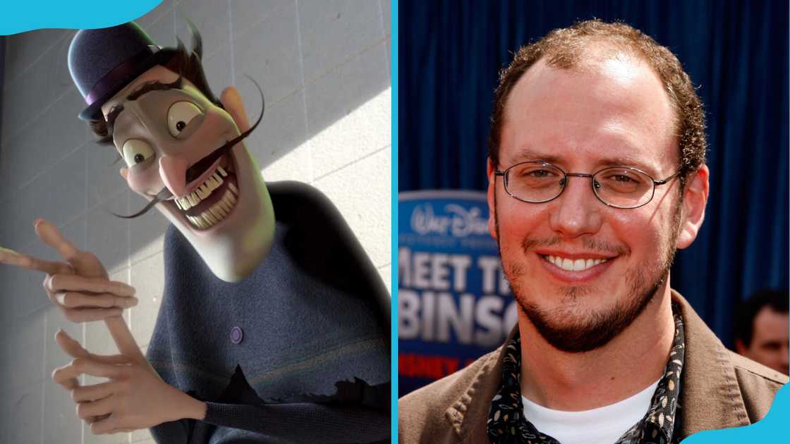 The Bowler Hat Guy (L) and his voice actor, Stephen J. Anderson (R).