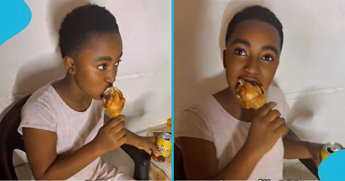 BECE: Proud Ghanaian mum pampers daughter, treats her to chicken & malt after successful exam BECE: Proud Ghanaian mum pampers daughter, treats her to chicken & malt after successful exam