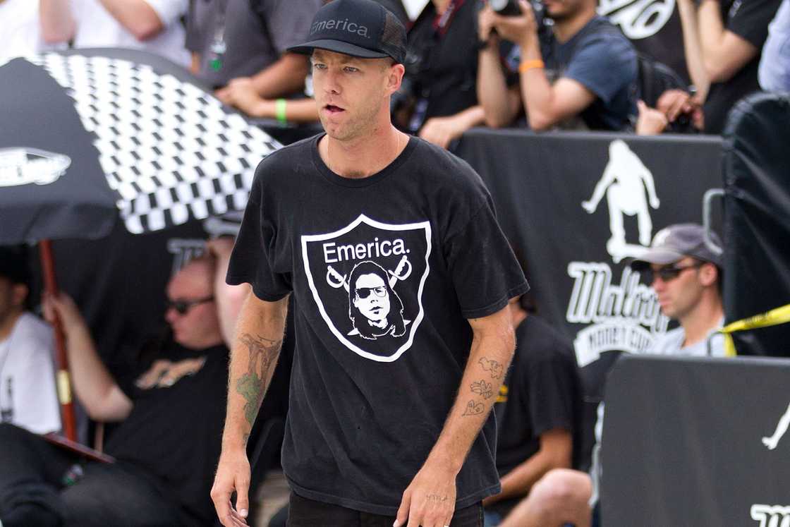 Skateboarder Andrew Reynolds skates during the 2011 Maloof Money Cup in New York City