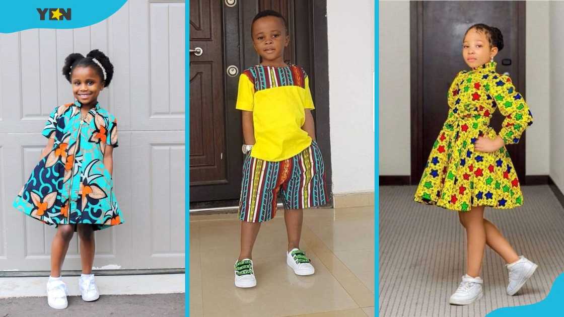 Children posing with different Ankara styles Children posing with different Ankara styles