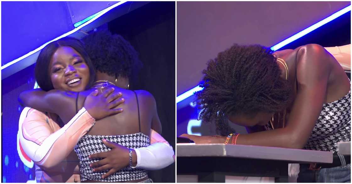 Photos of Date Rush contestant Mabel crying and being consoled after getting rejected