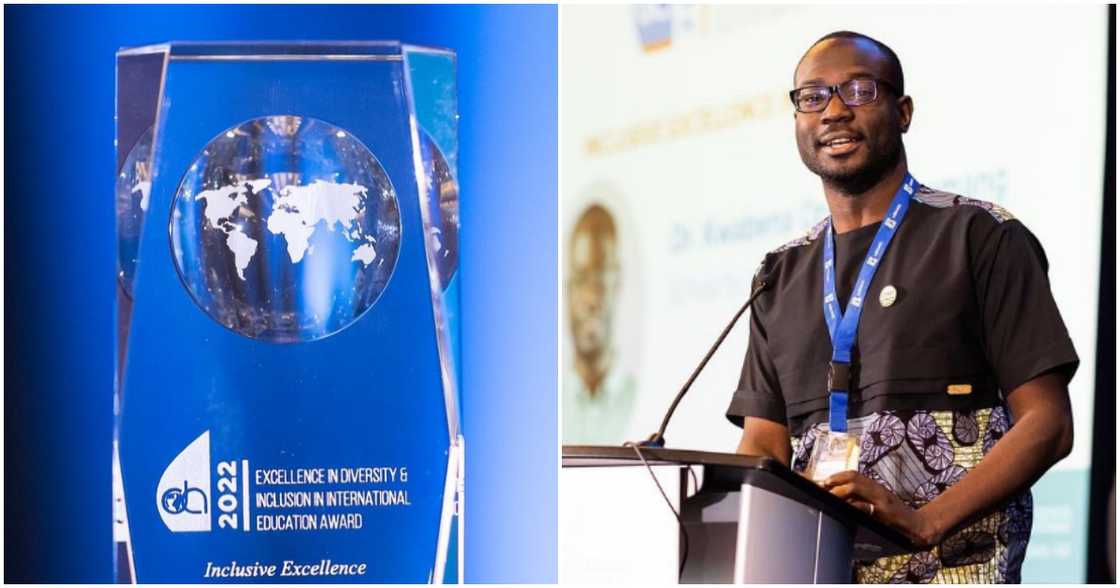 Prof Jane Naana Kwabena Opoku-Agyemang's son wins an award in US. Prof Jane Naana Kwabena Opoku-Agyemang's son wins an award in US.