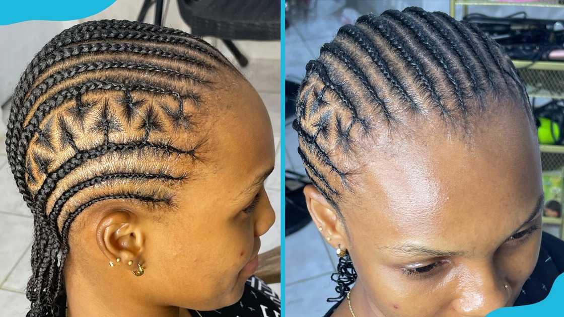 Cornrows with spike Cornrows with spike