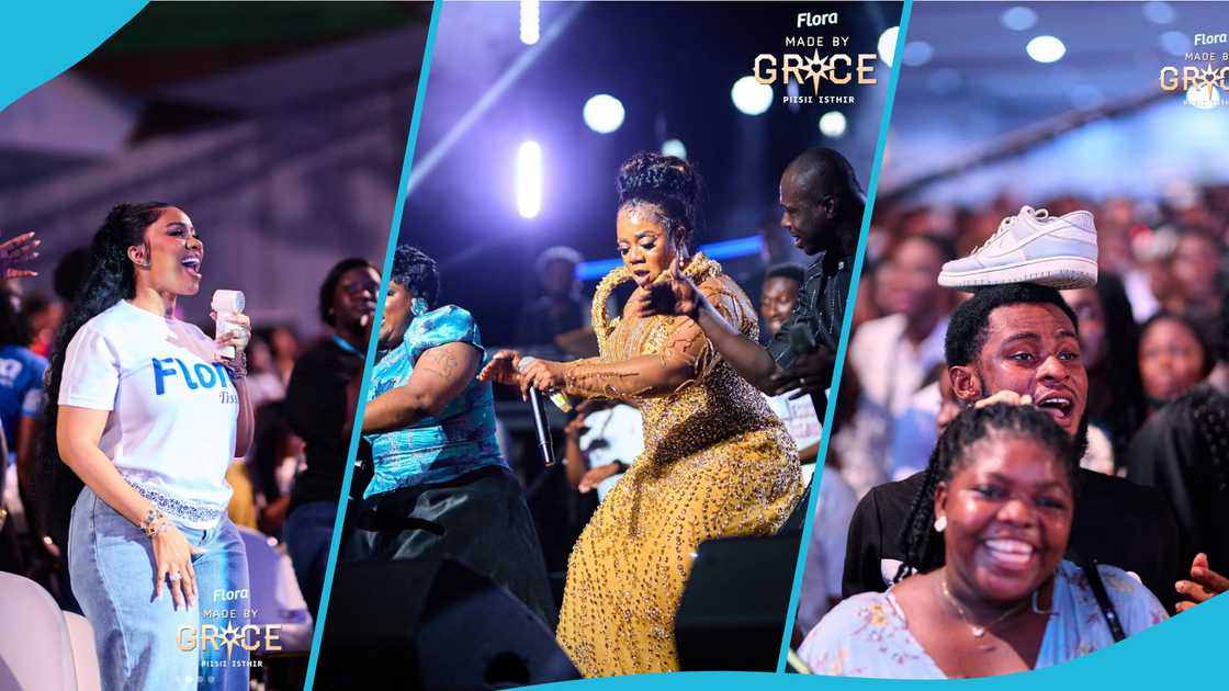 Serwaa Amihere, Piesie Esther, Sam George, Vera George, Benedicta Gafah, Roselyn Ngissah, Ghanaian celebrities, Piesie Esther's concert, Piesie Esther's Made By Grace concert Serwaa Amihere, Piesie Esther, Sam George, Vera George, Benedicta Gafah, Roselyn Ngissah, Ghanaian celebrities, Piesie Esther's concert, Piesie Esther's Made By Grace concert