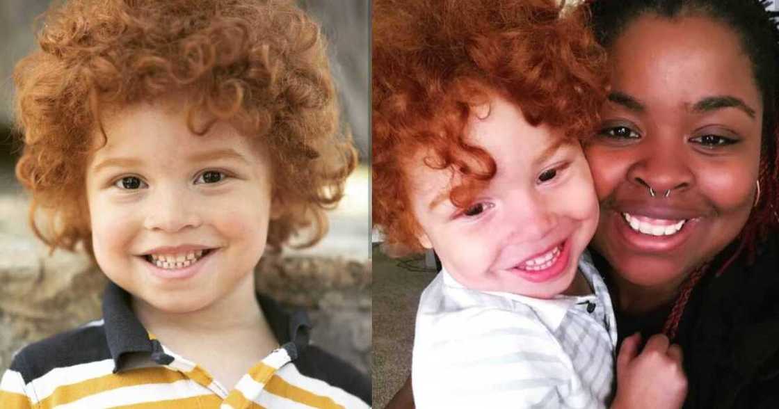 Black woman gives birth to red headed boy Black woman gives birth to red headed boy