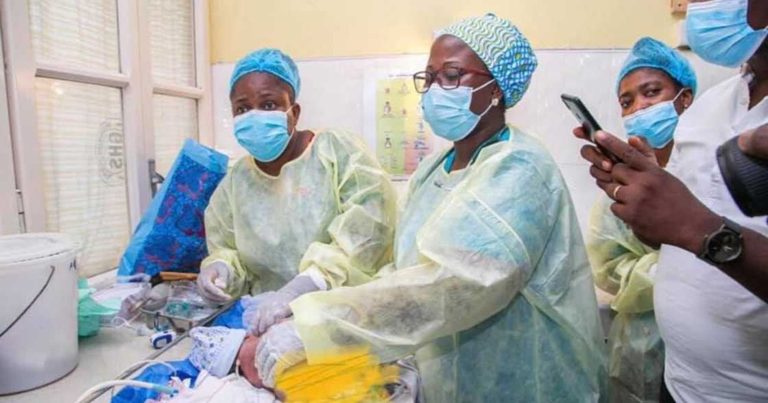 Historic feat: 27-year-old woman delivers first conjoined twins at Akuse Government Hospital Historic feat: 27-year-old woman delivers first conjoined twins at Akuse Government Hospital