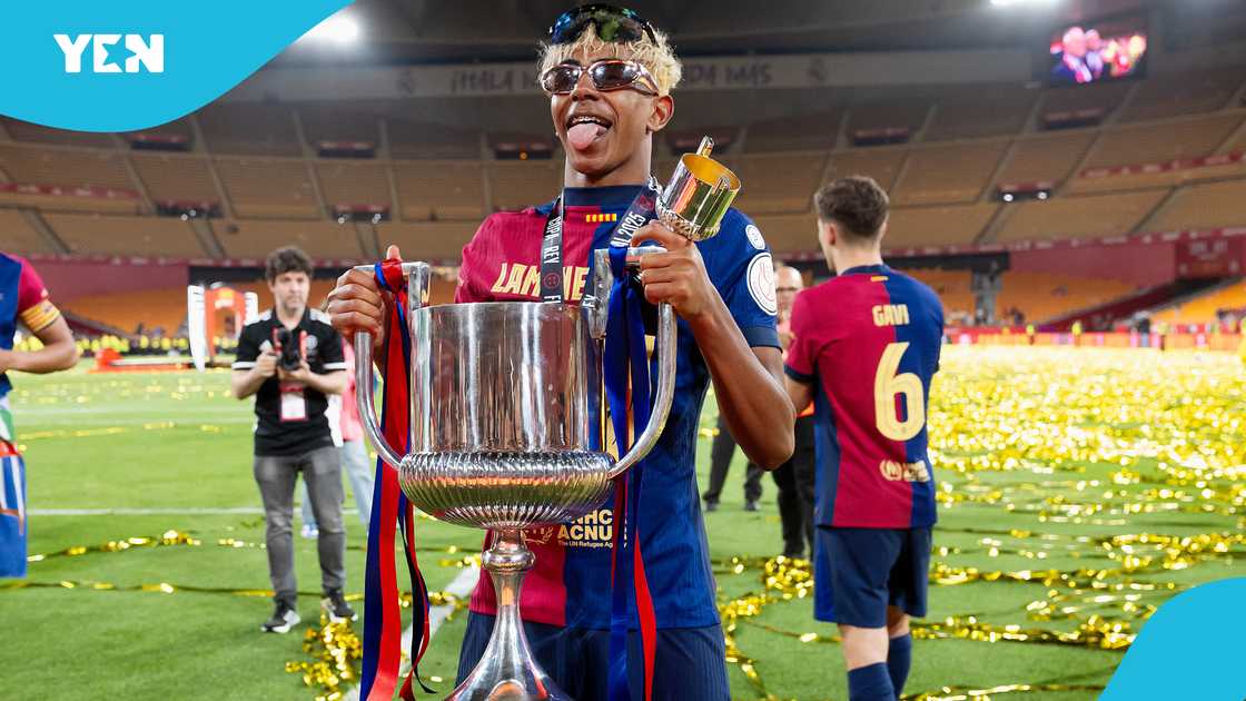 Lamine Yamal Steals the Spotlight in Barcelona's Copa del Rey Dressing Room Celebrations Lamine Yamal Steals the Spotlight in Barcelona's Copa del Rey Dressing Room Celebrations