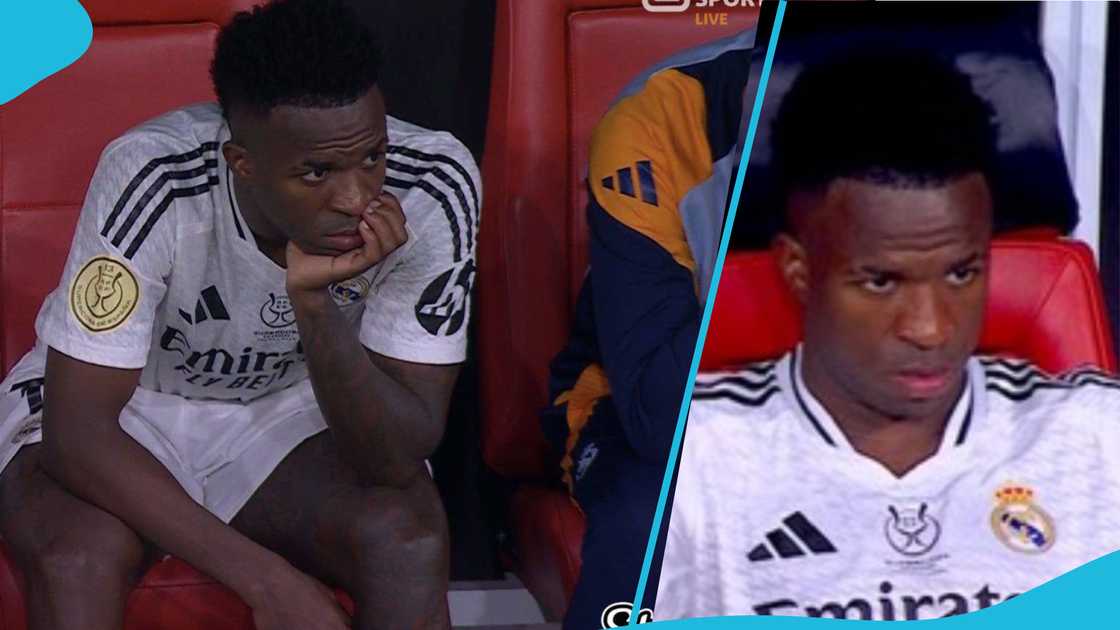 Vinicius Jr caught fighting back tears as he watched El Clasico final minutes from the bench Vinicius Jr caught fighting back tears as he watched El Clasico final minutes from the bench
