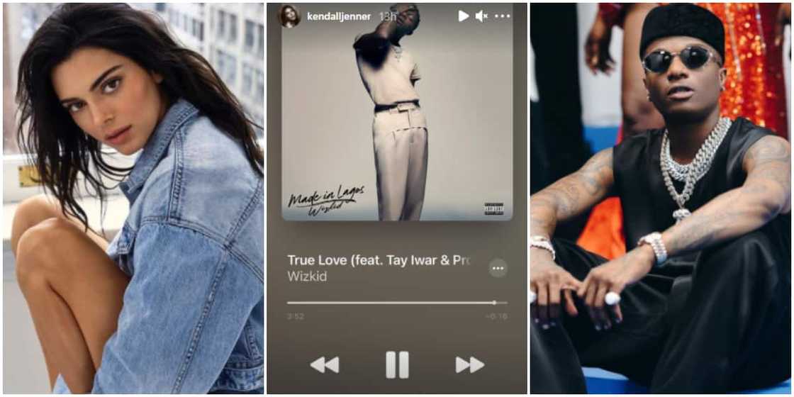 Kendall Jenner listens to True Love Kendall Jenner listens to True Love