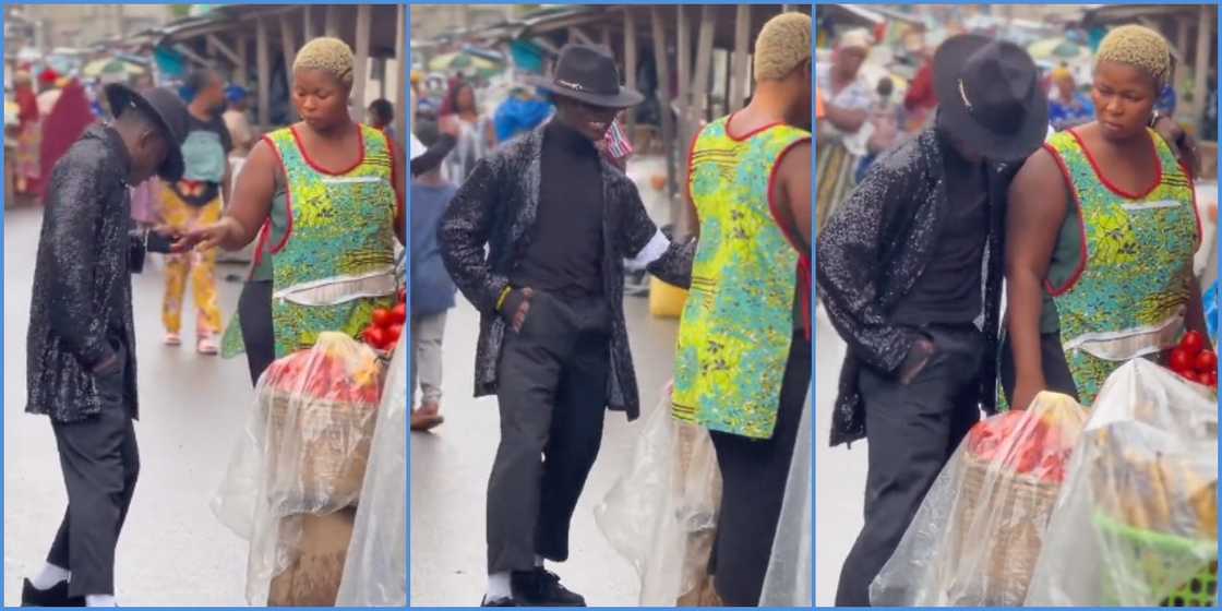 Photo of Ghanaian man dancing in public