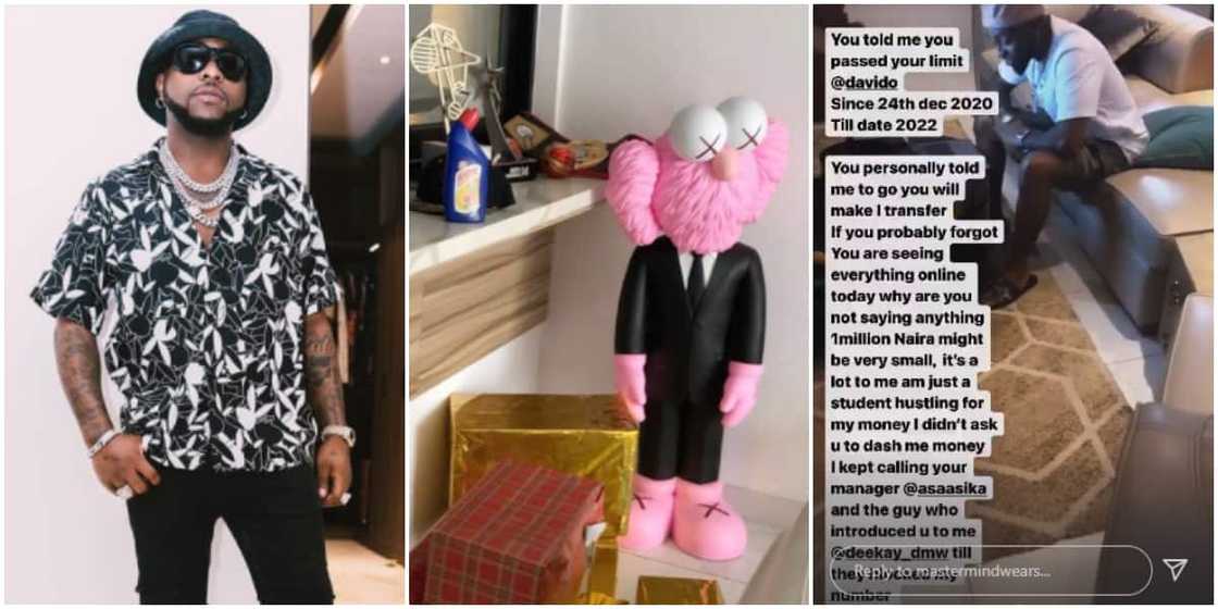 Unilag student calls out Davido