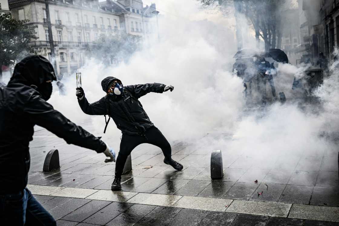 Some demonstrations have turned violent since Macron's government forced the bill through parliament without a vote Some demonstrations have turned violent since Macron's government forced the bill through parliament without a vote