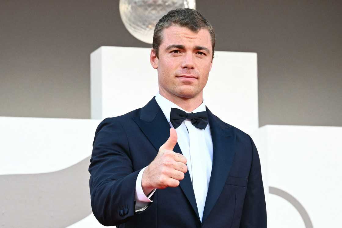 Gabriel Basso attends the red carpet of the movie "A House of Dynamite"