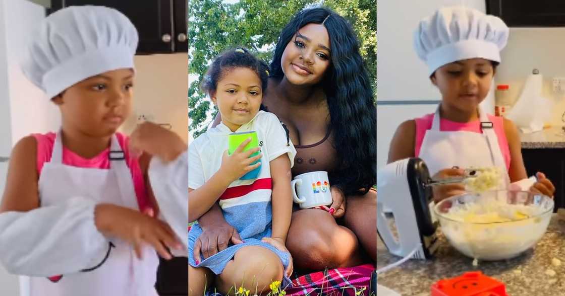 Baby Lorde: Kafui Danku’s Daughter Bakes in Video; asks for Music to Relax Baby Lorde: Kafui Danku’s Daughter Bakes in Video; asks for Music to Relax