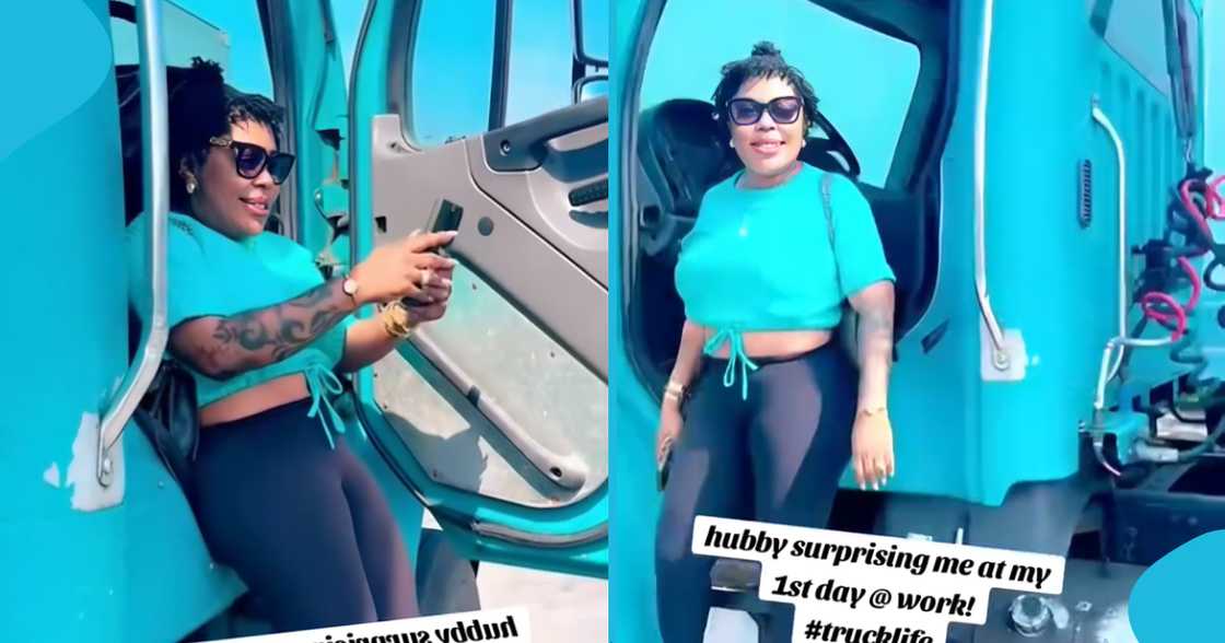 Afia Schwar, Afia Schwarzenegger driver, Afia Schwarzenegger driving, Afia Schwarzenegger truck driver, Afia Schwarzenegger truck driving license, Afia Schwarzenegger hazmat