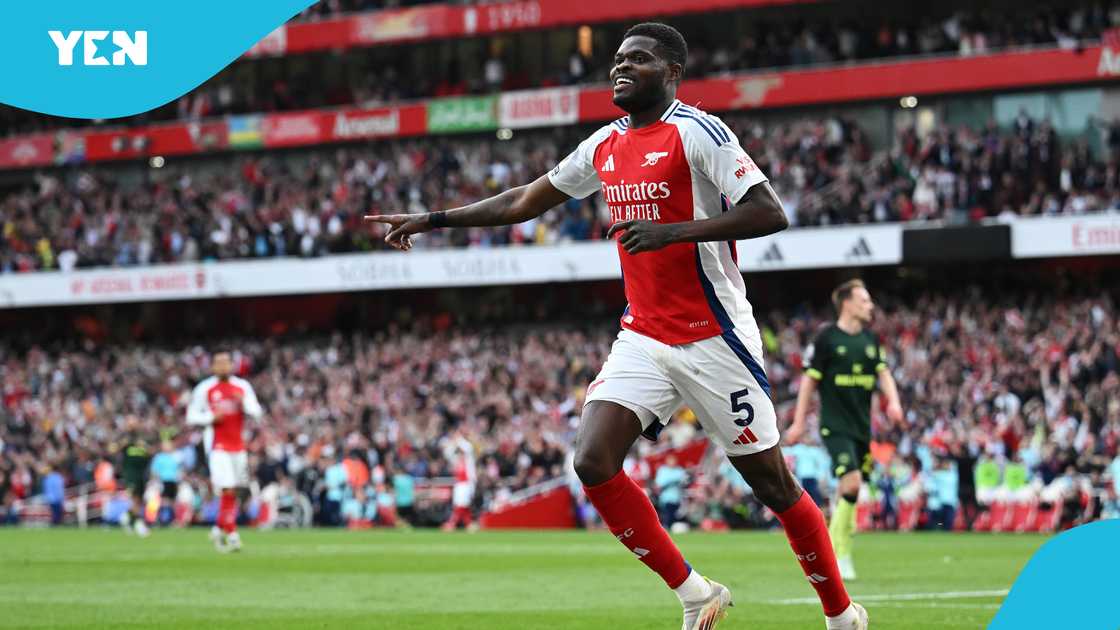 Arsenal fans sang praises for Thomas Partey after his goal against Brentford. Arsenal fans sang praises for Thomas Partey after his goal against Brentford.
