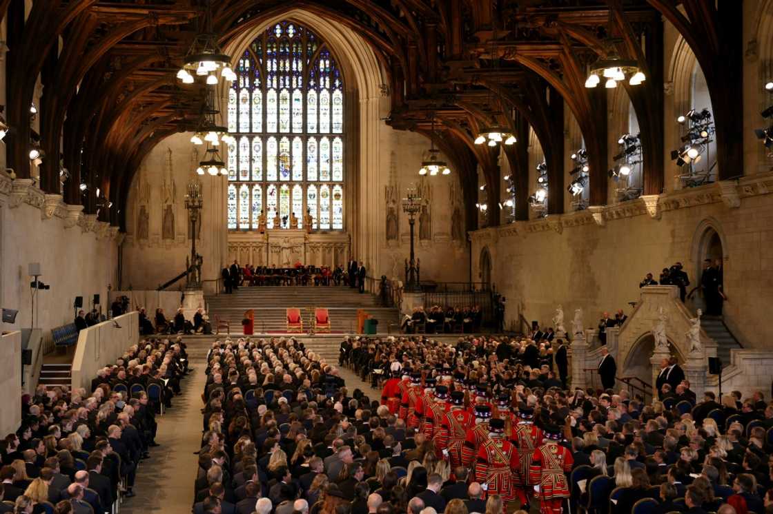 Queen Elizabeth II will lie in state at Westminster Hall, the oldest part of the Palace of Westminster Queen Elizabeth II will lie in state at Westminster Hall, the oldest part of the Palace of Westminster